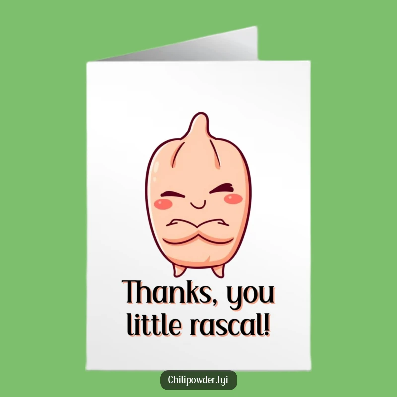 Free Printable Thank You Card: Winking Chili w/ Grin