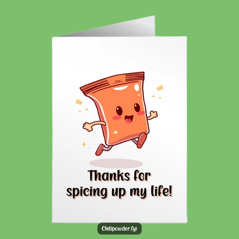 Free Printable Thank You Card: Speedy Chili Bag Sparkle Trail, a Funny Downloadable Gift