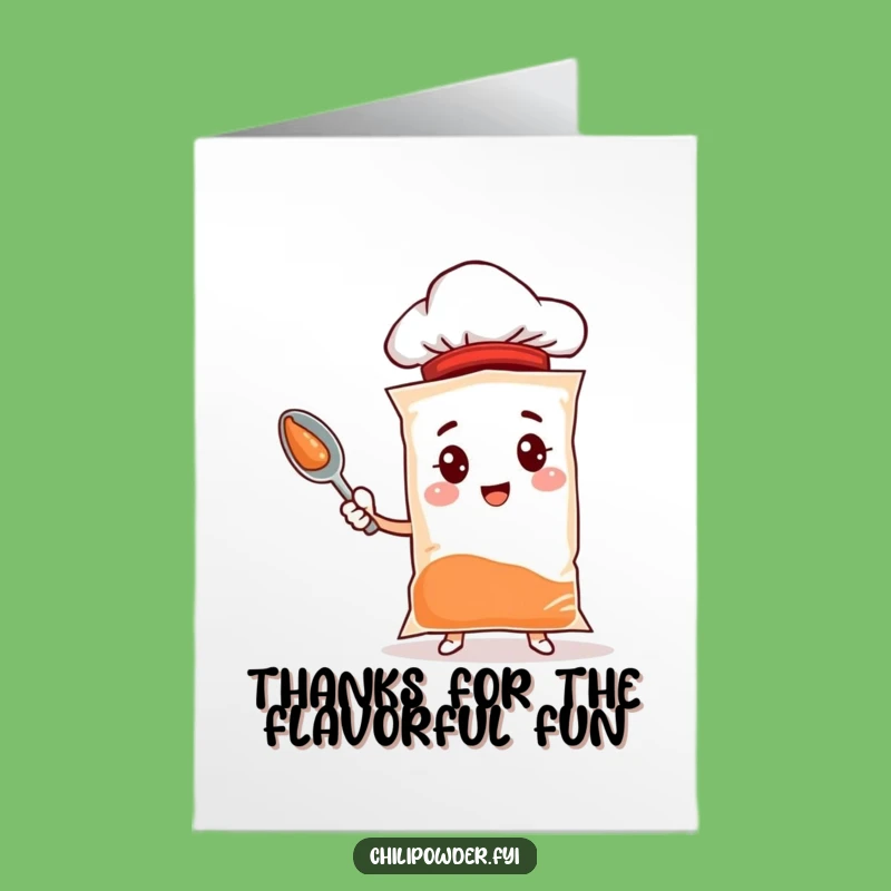 Free Printable Thank You Card: Chef Chili Powder Thanks You Funny Downloadable