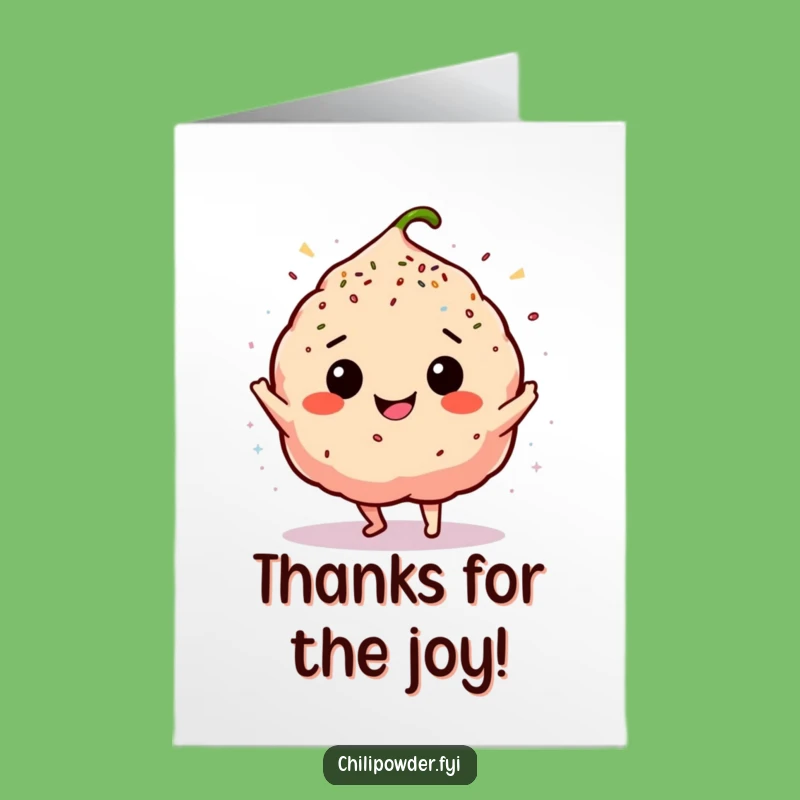 Free Printable Thank You Card: Chili Puff Dance, Print at Home Gratitude