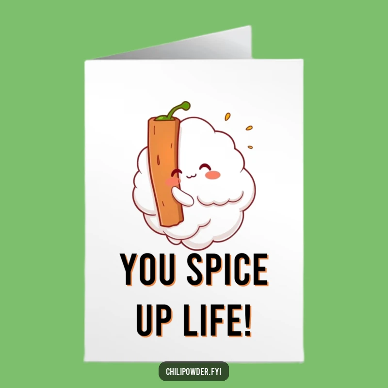 Free Printable Thank You Card: Kawaii Chili Cloud's Tickle Thanks - Downloadable