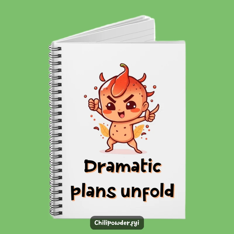 Funny Spicy Chili Powder Notebook: Dramatic Journal, Bold Ideas, Gift