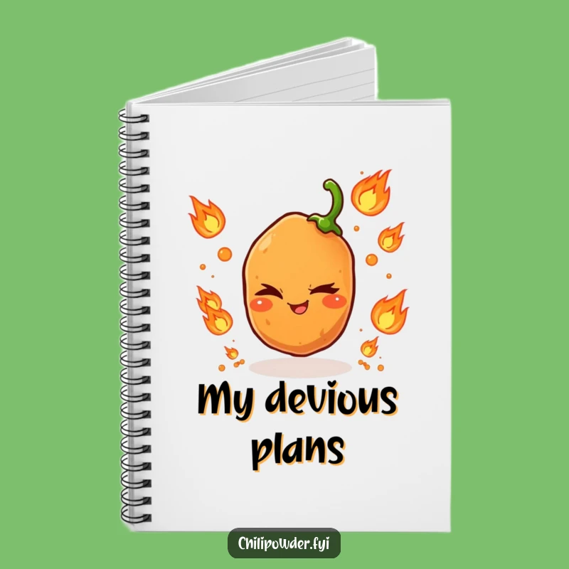 Funny Chili Flame Juggling Notebook: Jot Down Fiery Ideas!