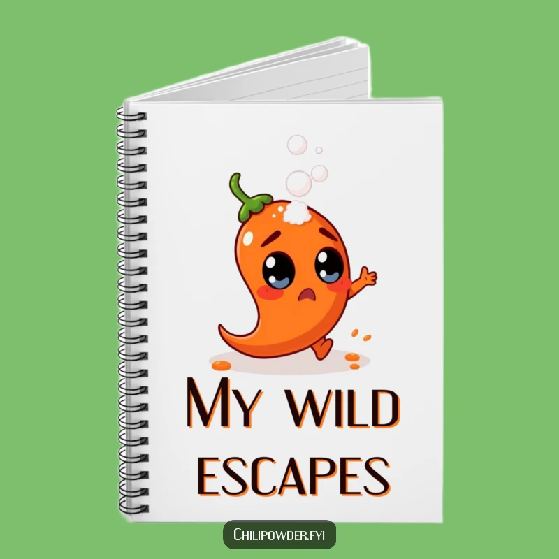 Funny Chili Powder Dodge Notebook - Surprised Spice Journal