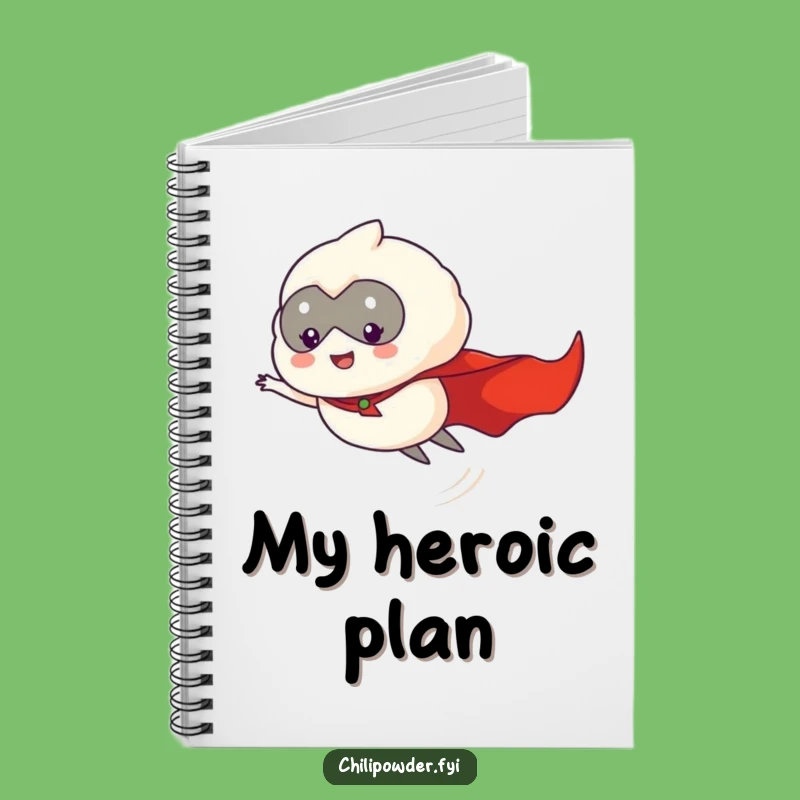 Funny Chili Powder Hero Notebook - Hilarious Journal for Epic Ideas