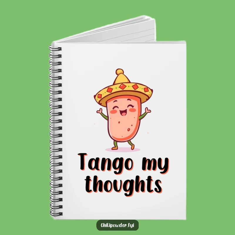 Funny Dancing Chili Sombrero Notebook - Jot Down Fiesta Notes
