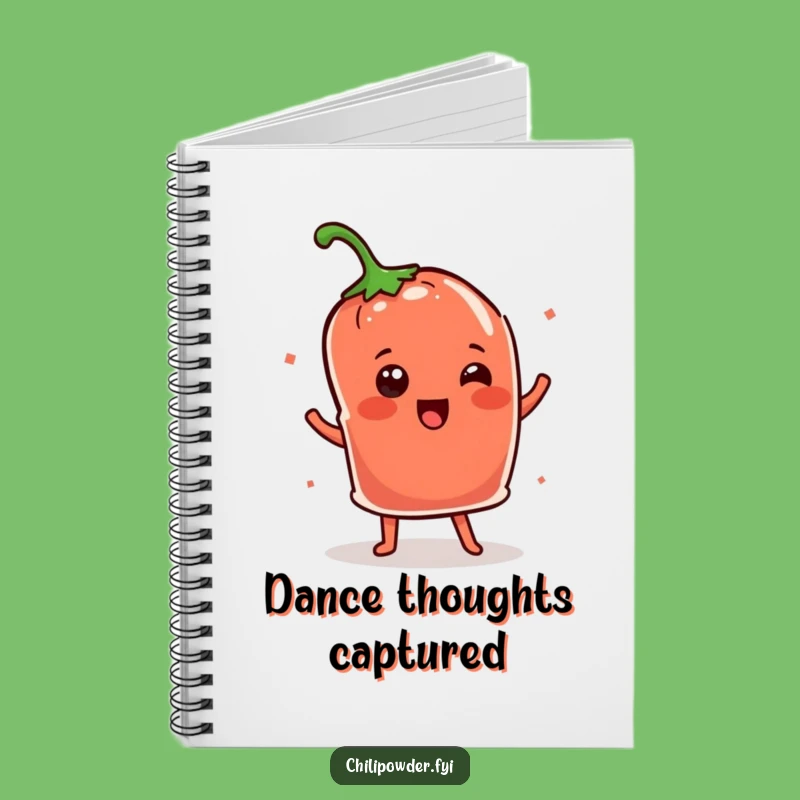 Funny Kawaii Chili Pouch Dance Notebook - Jot Down Groovy Ideas