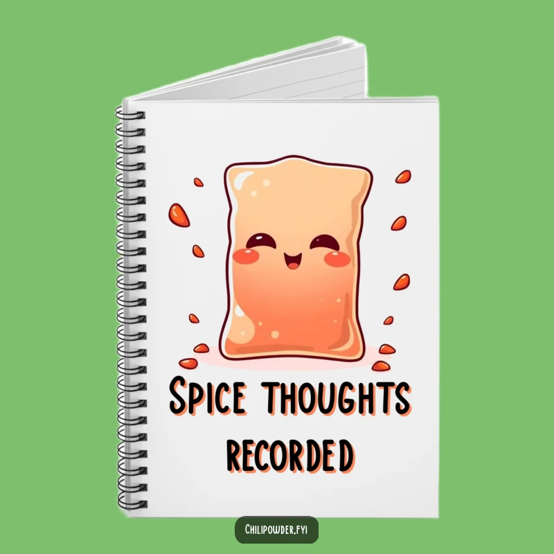 Funny Kawaii Chili Pouch Winking Notebook - Jot Down Spicy Humor Ideas