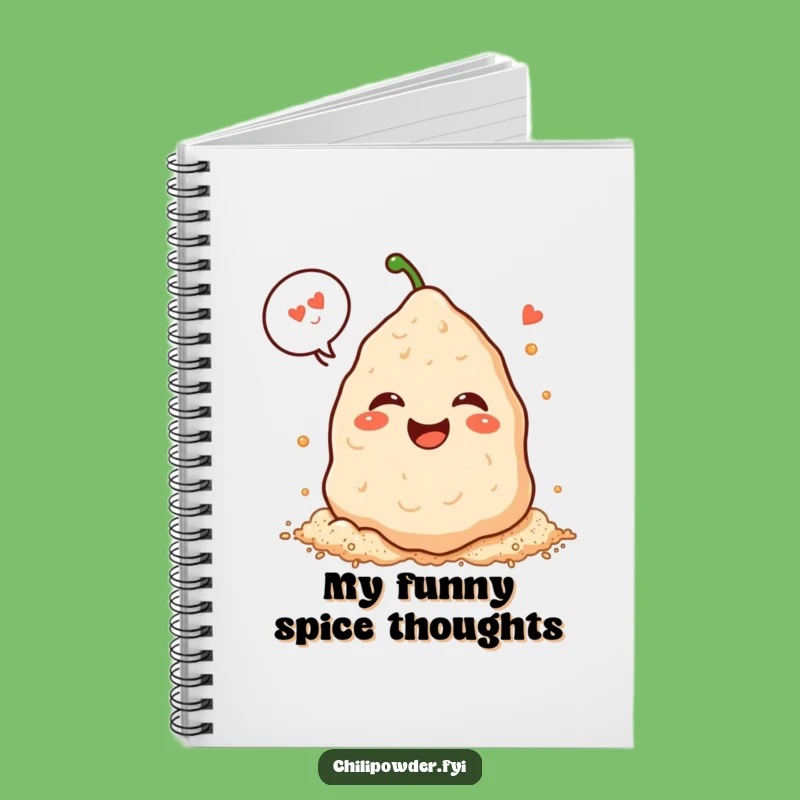 Funny Laughing Kawaii Chili Pile Notebook - Jot Down Your Jokes Gift