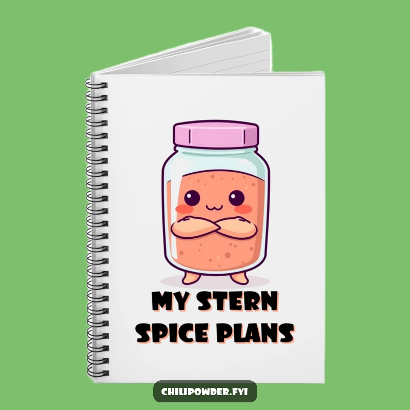 Funny Stern Kawaii Chili Jar Notebook - Organize Your Spicy Thoughts Gift