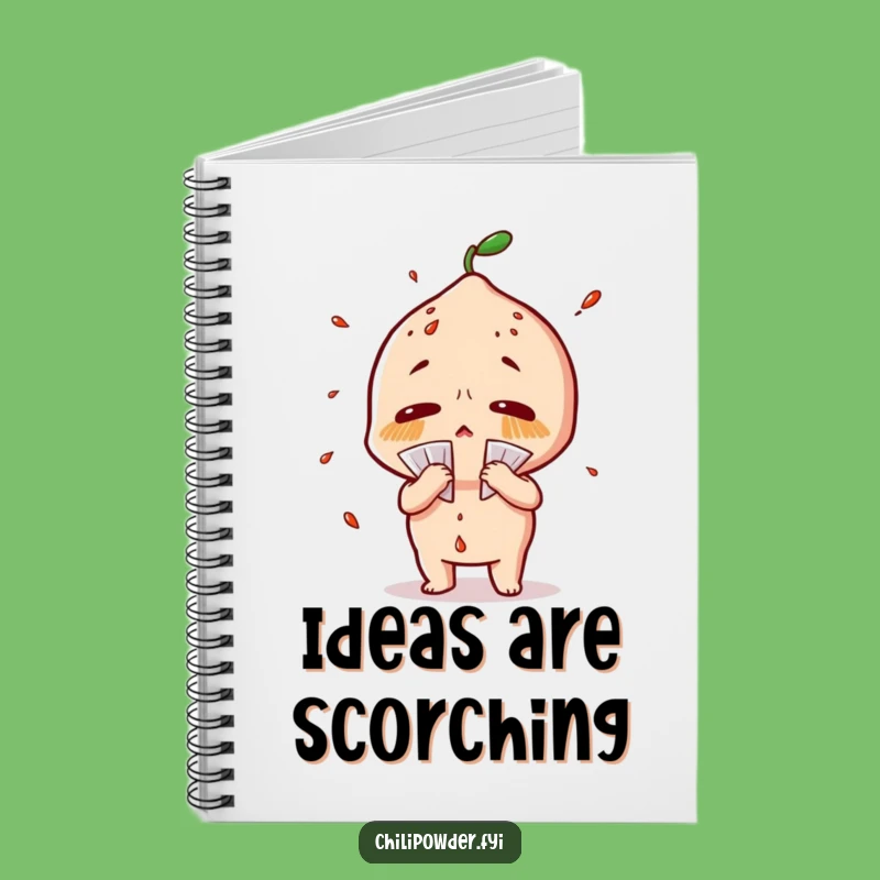 Funny Sweating Chili Powder Notebook: Dramatic Heat Relief Journal