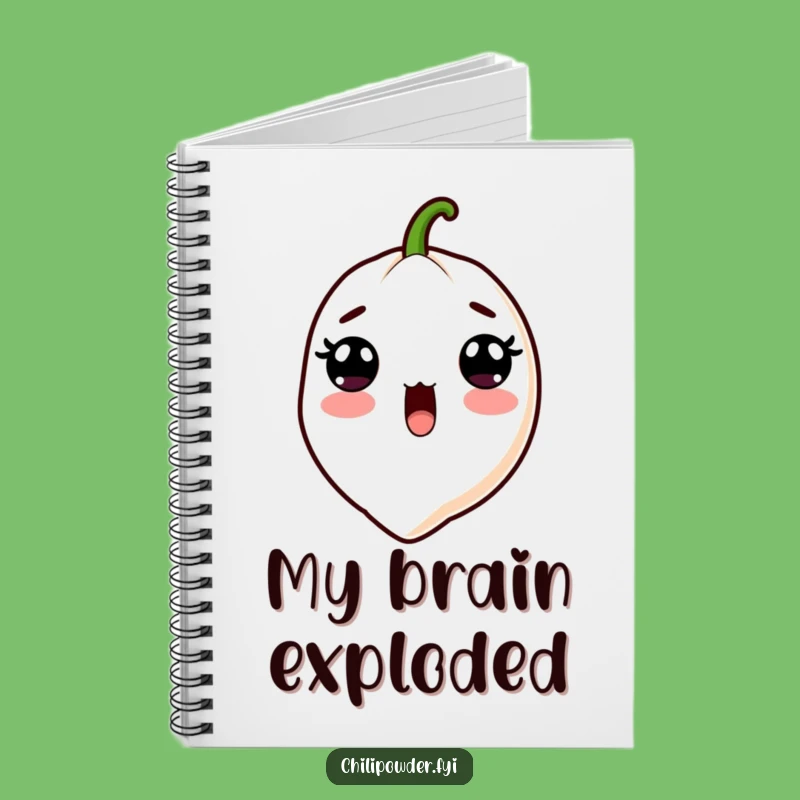 Funny Kawaii Chili Powder Surprise Notebook - Hilarious Spicy Journal Gift