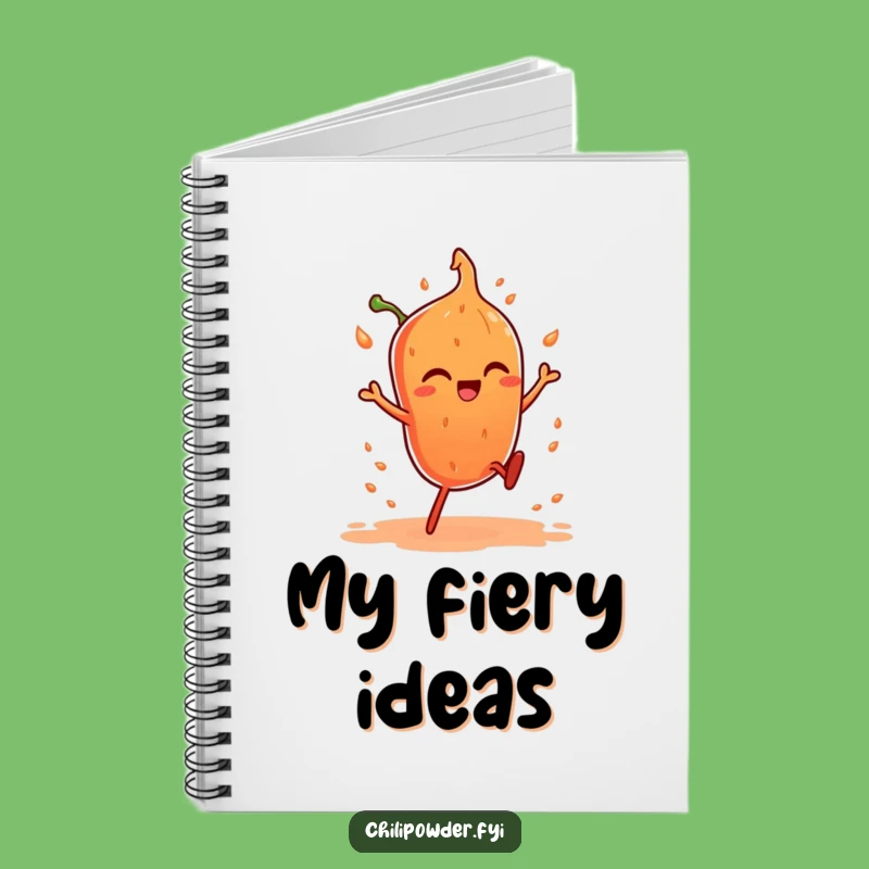Funny Dancing Chili Powder Notebook: For Your Fiery Ideas