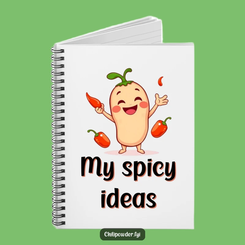 Funny Chili Powder Juggler Notebook: Hilarious Spicy Journal, Perfect Gift