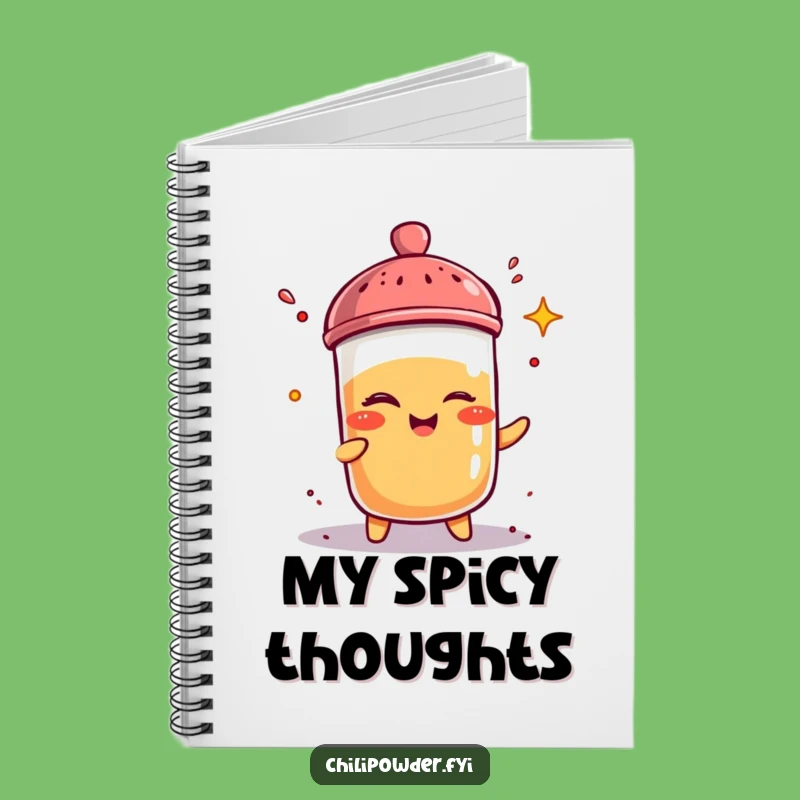Cheeky Chili Powder Notebook - Funny Winking Shaker Spice Notes