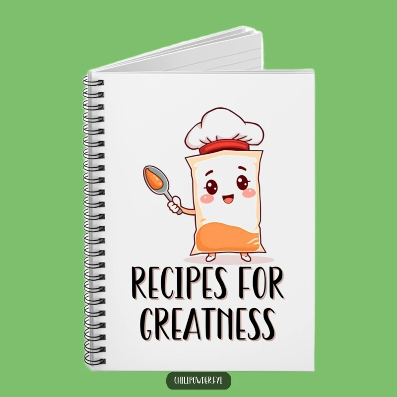 Funny Notebook: Chef Chili for Jotting Recipes with a Tiny Hat