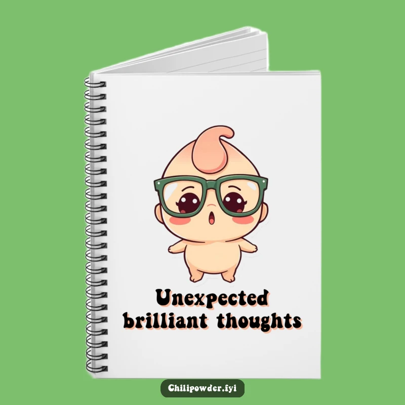 Funny Kawaii Chili Powder Notebook: Surprised Spice Journal, Perfect Gift