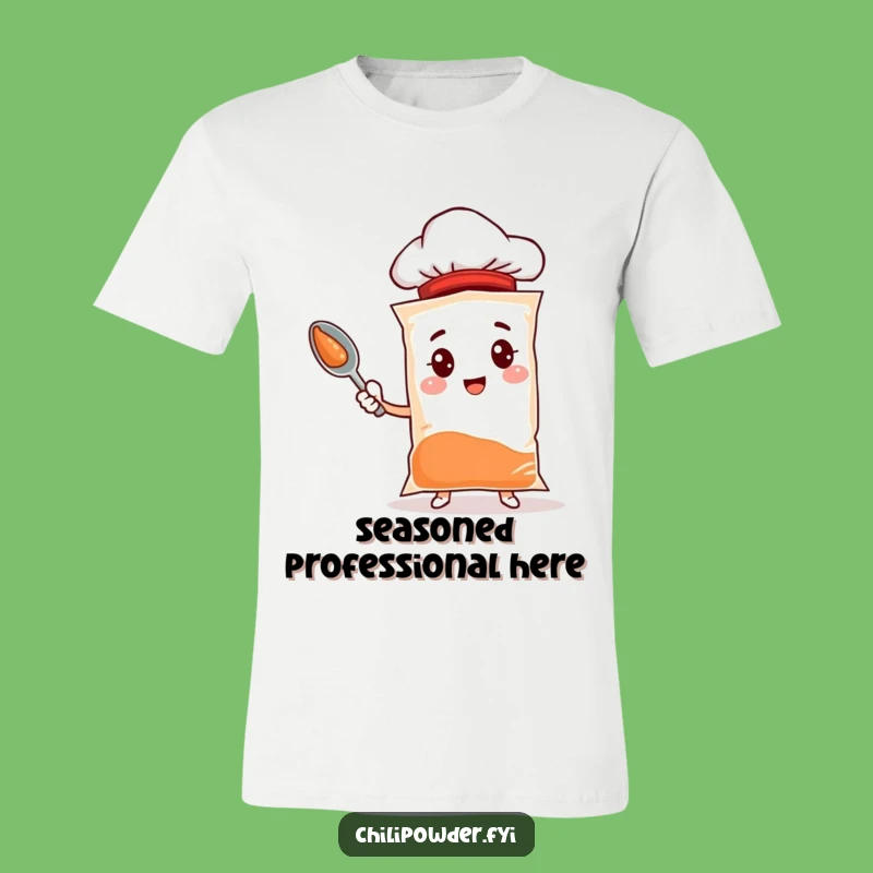 Funny Chef Chili T-Shirt: Tiny Hat Spice Character Tee, Great Funny Gift