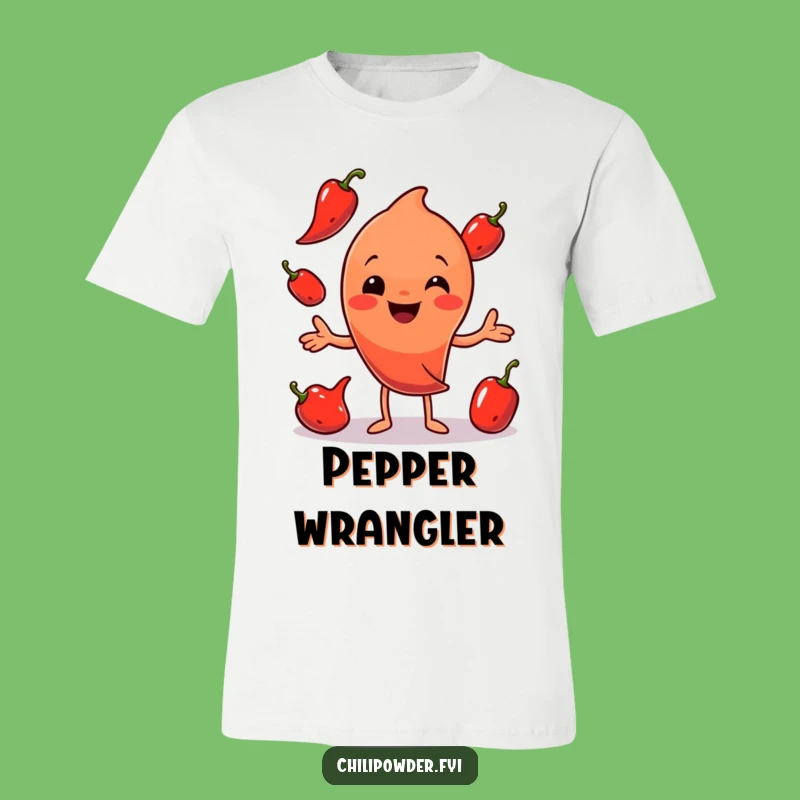 Funny Chili Powder Juggling T-Shirt: Wearable Humor for Spice Lovers