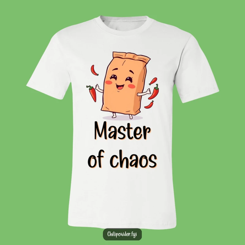 Funny Juggling Chili Powder T-Shirt - Playful Spice Character Skill!