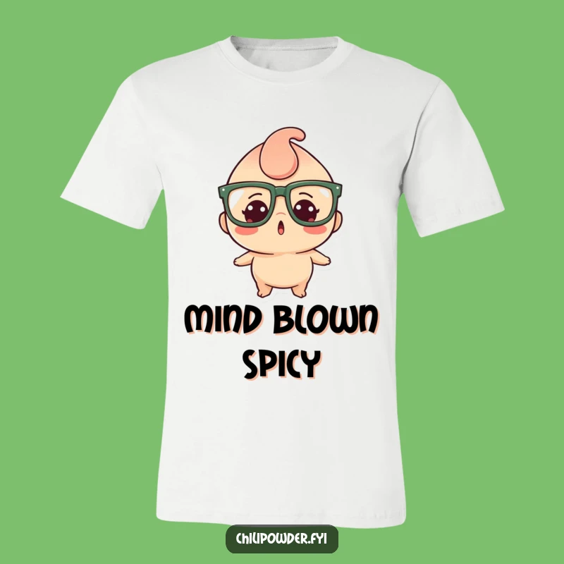 Funny Kawaii Chili Powder T-Shirt: Surprised Spice Fan Tee, Great Gift