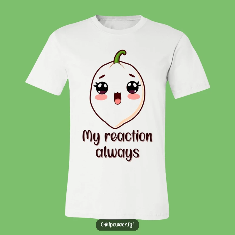 Funny Kawaii Chili Powder Surprise T-Shirt - Hilarious Spicy Reaction Apparel Gift