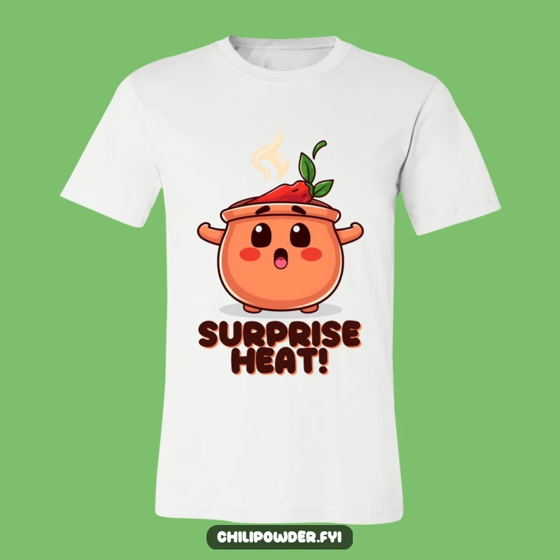 Funny Chili Pot Surprise Tee: Steamy Humor Shirt for Spice Fans