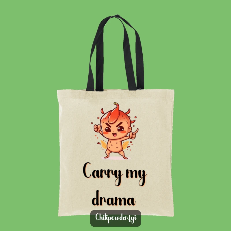 Funny Spicy Chili Powder Tote Bag: Dramatic Style, Bold Carry-all