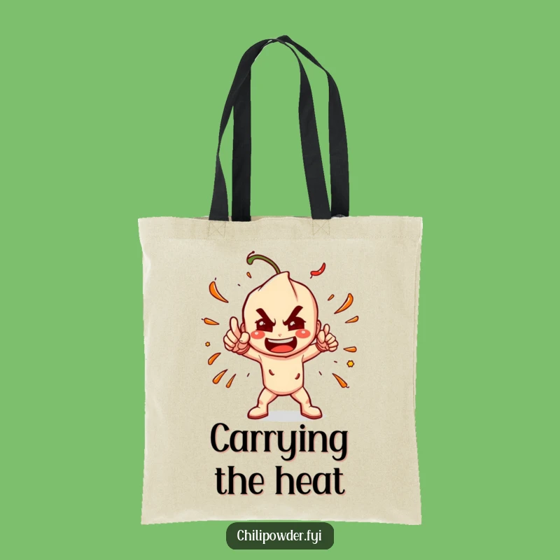 Funny Chili Powder Pose Tote Bag: Carry Your Spice with Flair