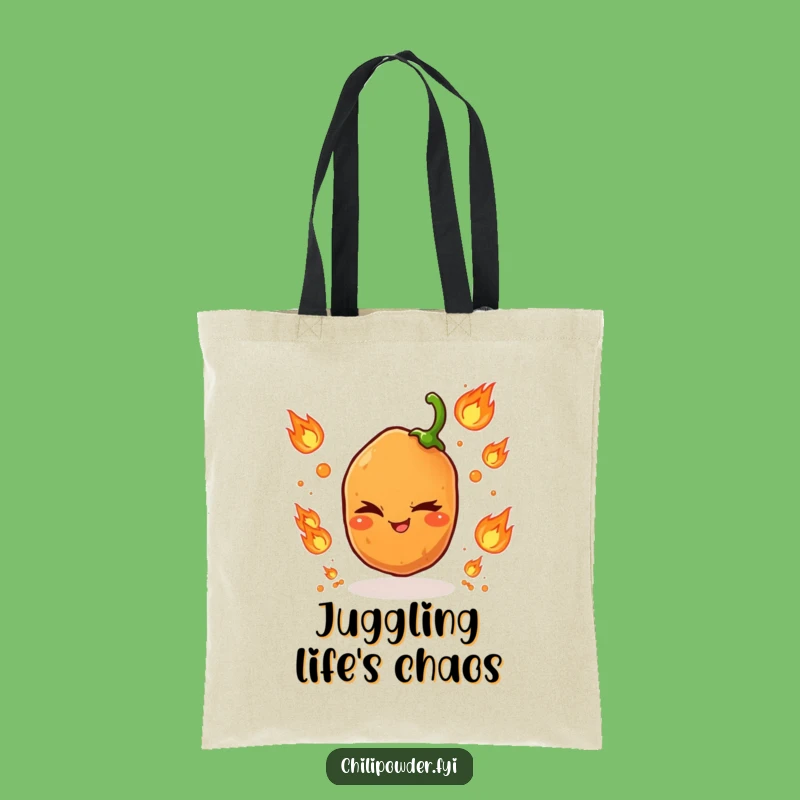 Funny Chili Juggling Tote Bag: Carry Your Essentials with Spicy Flair!