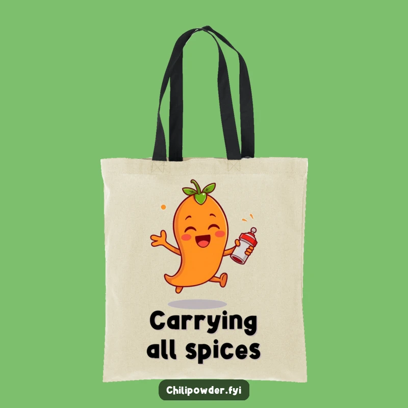 Funny Chili Powder Leap Tote Bag: Exciting Spice Shaker Gift