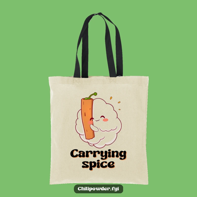 Funny Kawaii Chili Powder Cloud Tote Bag A Whimsical Everyday Gift