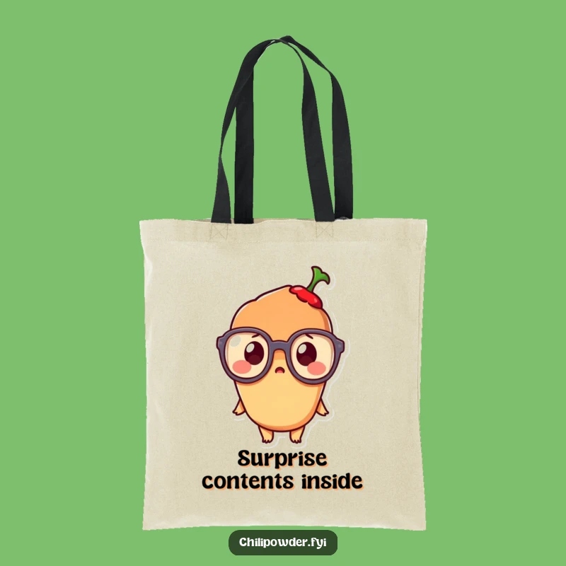 Funny Kawaii Chili Powder Tote Bag: Carry Your Surprise in Style