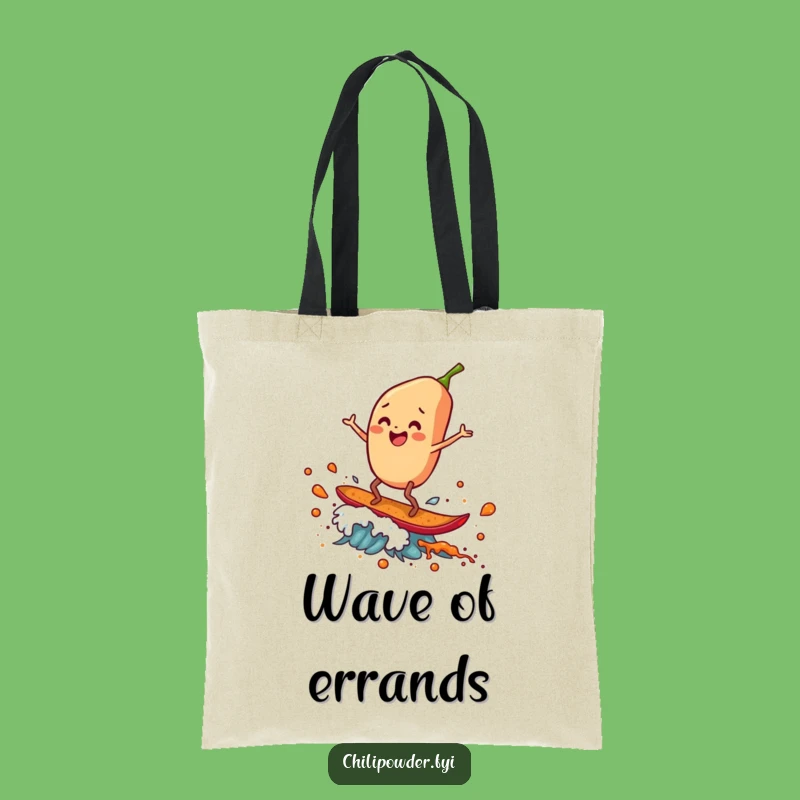 Funny Chili Flake Surfer Tote Bag: Carry Your Fun Wherever You Go